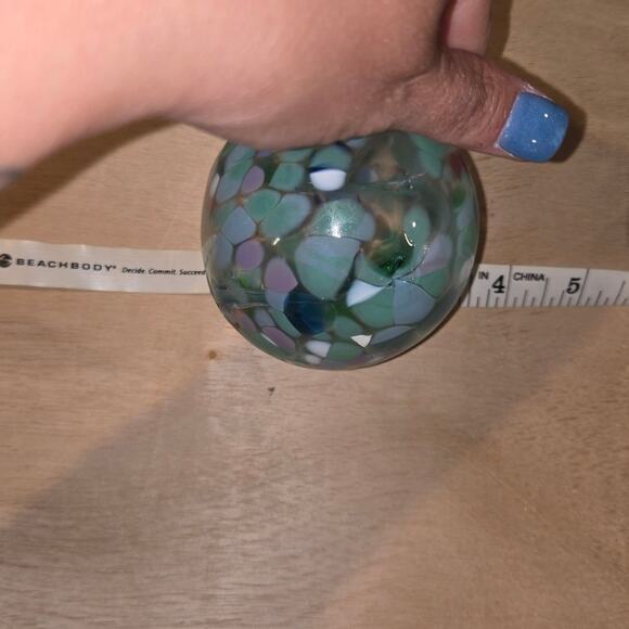 Pairpont Witch Ball Vintage with tag light green lavander - Picture 8 of 8